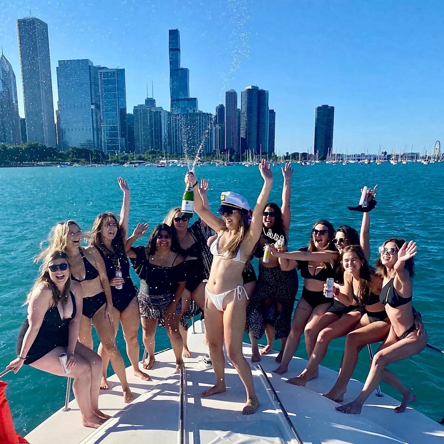 Yacht on Lake Michigan waters